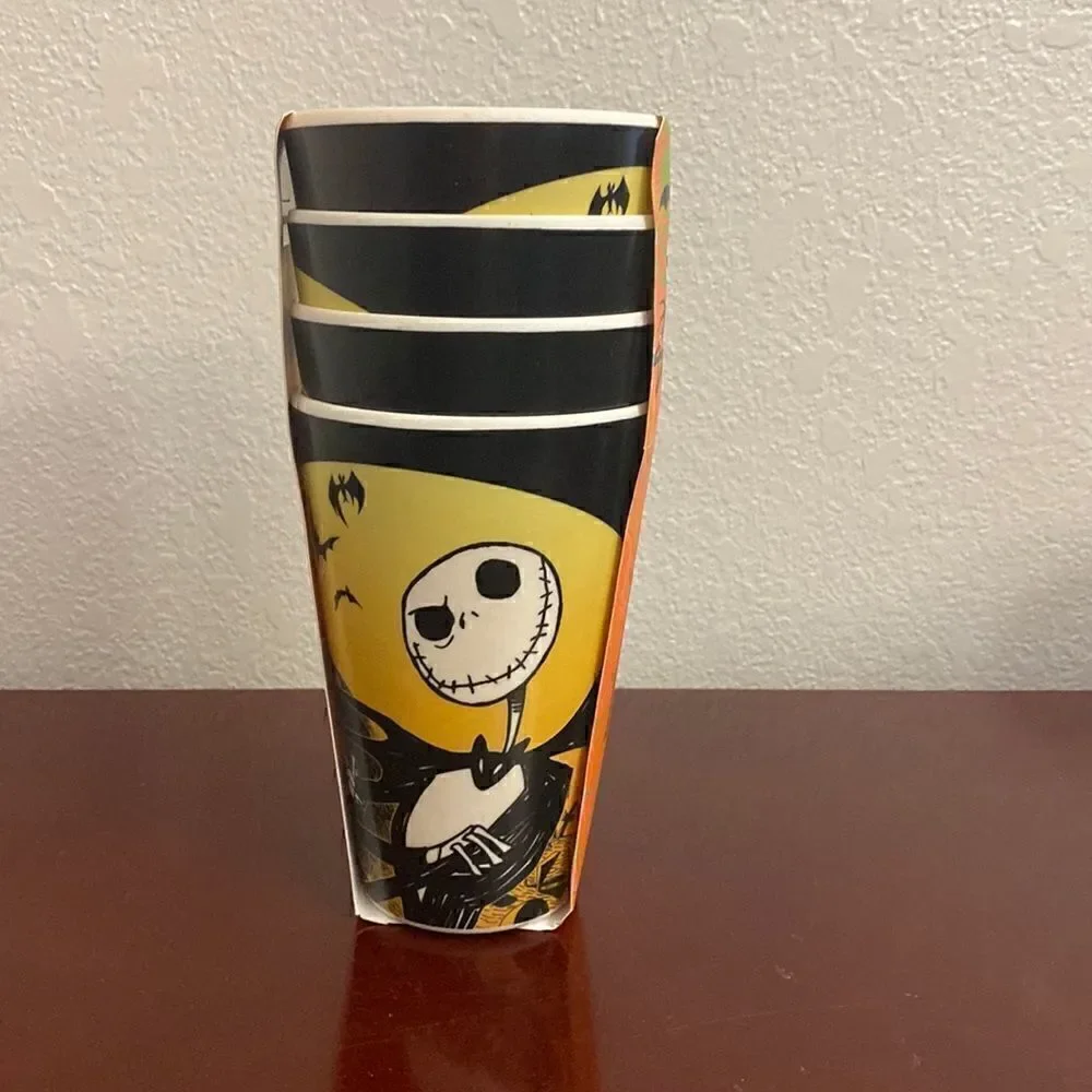 JACK SKELLINGTON THE NIGHTMARE BEFORE CHRISTMAS SET OF 4 CUPS!!!